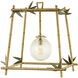 Lowcountry 1 Light Spartina Gold and Palmetto Leaves Pendant Ceiling Light